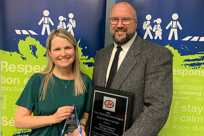 Rachel Guthrie, Special Needs Transportation Technician, STWDSTS and David Frier, Chief Administrative Officer, STWDSTS.